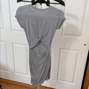 Cutout Gray Women's T-Shirt Dress